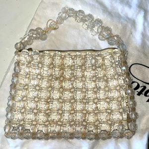 It’s in the bag “Ritter” made in Italy vintage crystal bead bag zip top 7”